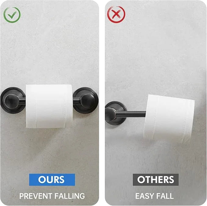 RUMOSE Toilet Paper Roll Holder Bathroom Flexible Pivoting Tissue Handle on Wall Mounted Oil Rubbed Bronze Rustproof Toilet Tissue Roll Holder,Stainless Steel - ModernBath
