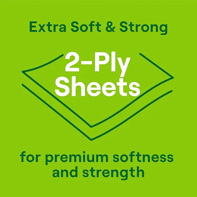 Seventh Generation Toilet Paper White Bathroom Tissue 2-ply 100% Recycled Paper without Chlorine Bleach 24 count, Pack of 2 - ModernBath
