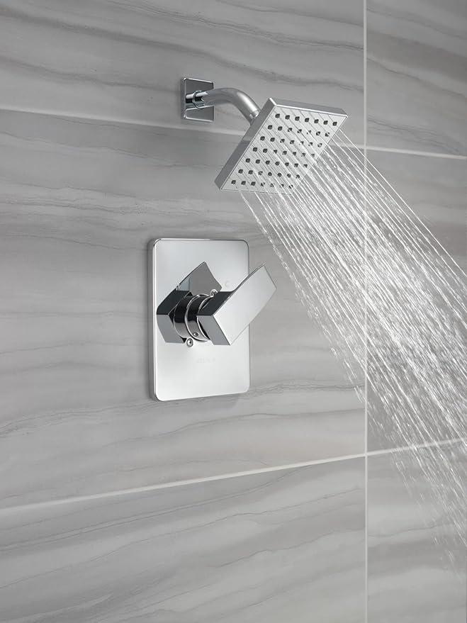 Delta Modern 14 Series Shower Faucet Set, Chrome Shower Head and Handle Set, Valve Trim Kit, Chrome T14267-PP (Valve Not Included) - ModernBath