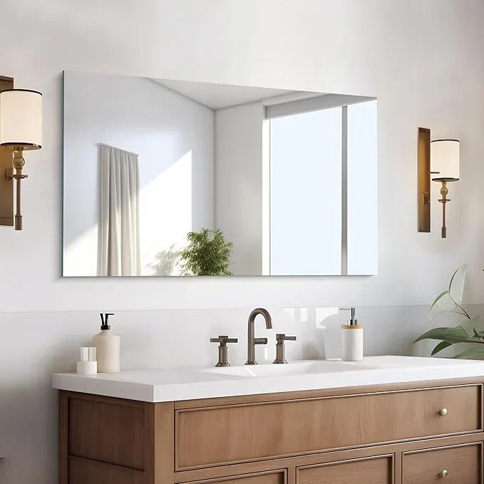 CILIBER Frameless Mirror, 24x40 Inch Rectangle Bathroom Mirrors for Wall, Upgraded Shatterproof Large Vanity Mirror Over Sink with Polished Edge for Bathroom, Bedroom, Living Room and Entryway - ModernBath
