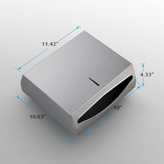 Paper Towel Dispenser Wall Mount - Multifold Trifold Paper Towel Dispensers, Large Capacity Stainless Steel Tissue Holder, Suitable for Bathrooms and Public Places - ModernBath