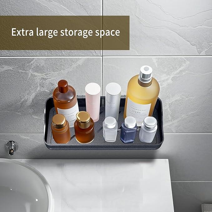 Luxury Shower Caddy, Rustproof Metal Large Capacity Bathroom Shelves for Storage, Adhesive or Drill Mounting for Kitchen Holder & Organizer (1 Pack) - ModernBath