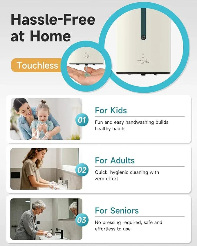 AIKE Automatic Wall Mount Liquid Soap Dispenser, Commercial Stainless Steel with 25oz Large Capacity Save Time Effort and Cost,Model AK1205 (Matte White) - ModernBath
