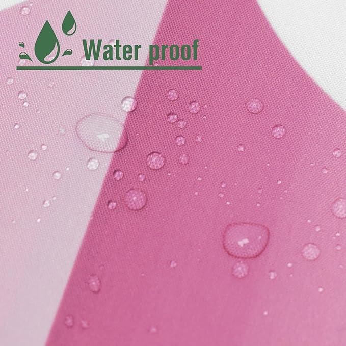 Yiatn No Hook Pale Mauve Shower Curtain with Snap in Fabric Liner Set - Hotel Style with See Through Mesh Top Window, Modern Geometric Waterdrop Design,Waterproof and Washable, 71x74 INCH - ModernBath