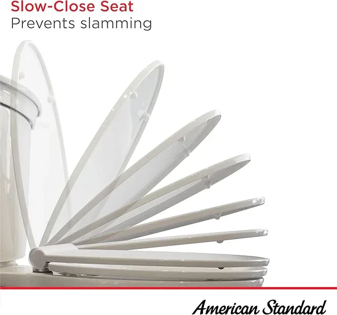 American Standard 5503B00B.020 Transitional Slow-Close Round Front Toilet Seat, White - ModernBath
