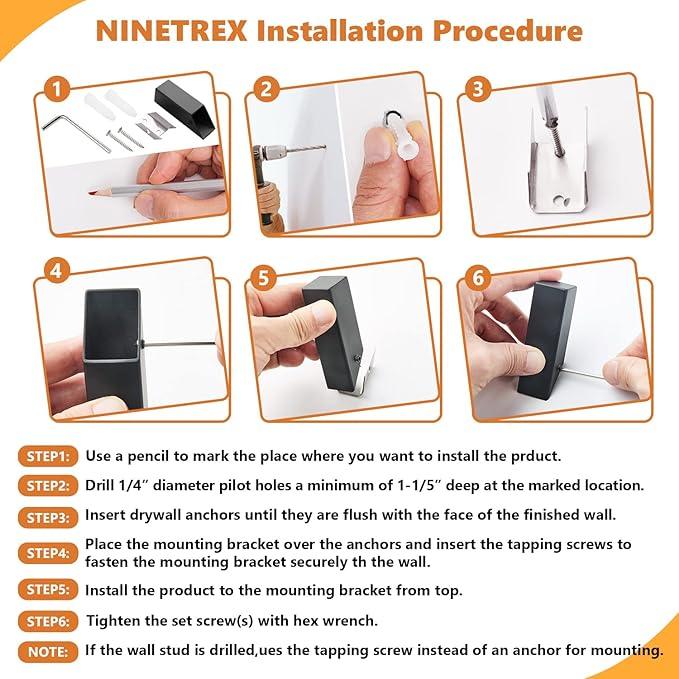 NINETREX Towel Hooks Grey SUS304 Stainless Steel 4 Pack Heavy Duty Modern Wall Hooks Robe Hook for Bathroom Livingroom Hotel Style Wall Mounted - ModernBath