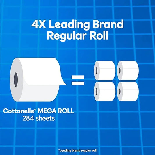 Cottonelle Ultra Clean Toilet Paper, 9 Mega Rolls = 36 Regular Rolls, Packaging May Vary - ModernBath