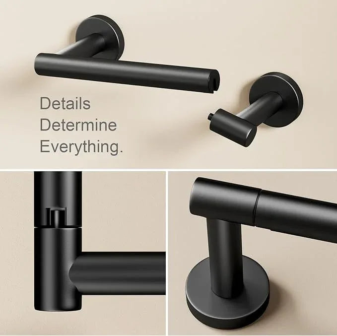 Matte Black Toilet Paper Holder, Stainless Steel Double Post Pivoting Toilet Paper Roll Holder for Bathroom Wall Mount, Commercial Toilet Tissue Dispensers, Fits for Mega Large Roll Paper - ModernBath
