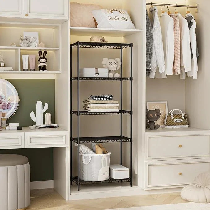 SINGAYE Shelf Closet Wire Shelving：Adjustable Metal Unit for Laundry Room Organization Bathroom Kitchen Home Storage Small Pantry Rack Shelves - ModernBath