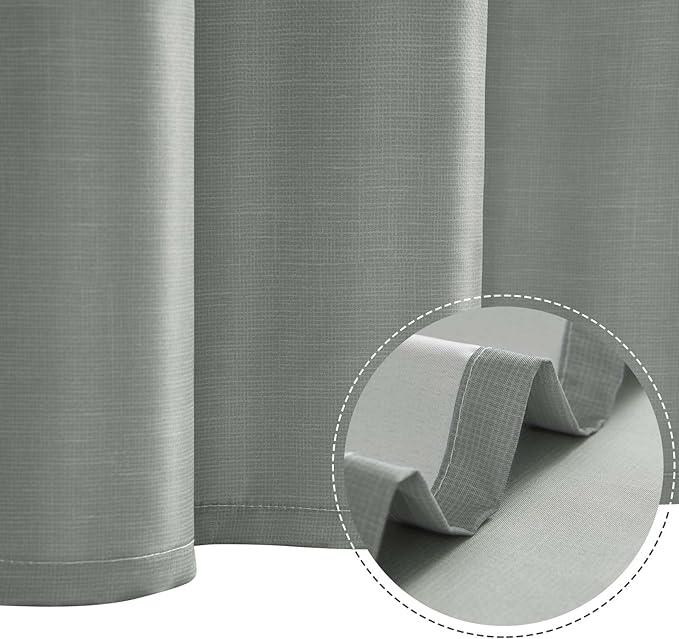 jinchan Small Stall Shower Curtain 48x72 Inches Ombre Cloudy Grey Striped Shower Curtains for Bathroom Gradual Color Waterproof Fabric Minimalist Modern Neutral with 8 Hooks - ModernBath