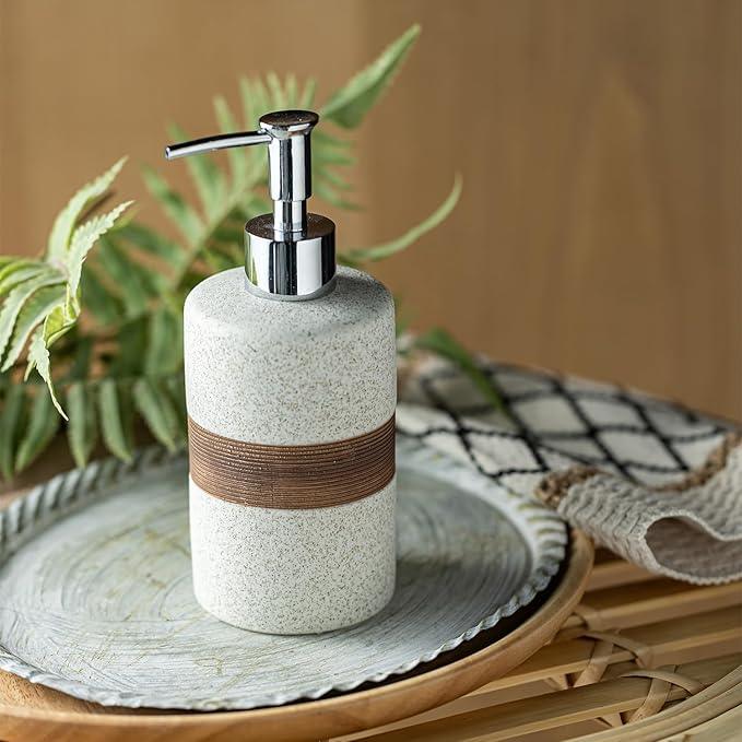 Cormomu Soap Dispenser for Kitchen & Bathroom, Dish Soap, Hand Soap, Shampoo, Conditioner Dispenser Bottle with Stainless Steel Pump, Includes Silicone Funnel, Non-Slip Design, Kitchen Decor, White - ModernBath