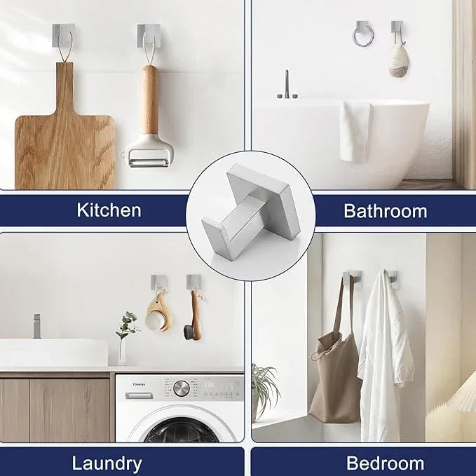 5-Piece Bathroom Hardware Set Brushed Nickel Bathroom Hardware Accessories Set Upgraded Toilet Paper Holder with Shelf Towel Holder Set for Bathroom Stainless Steel Wall Mounted - ModernBath
