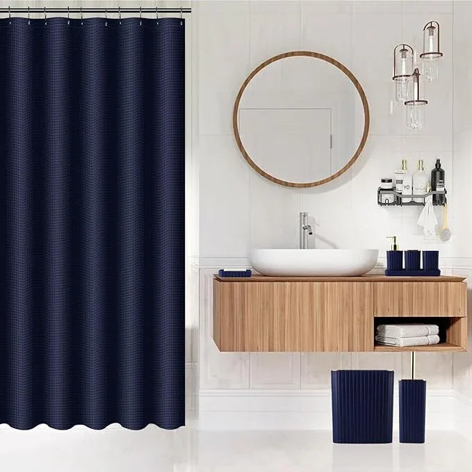 XLHOMO 28PC Bathroom Set - Gorgeous Blue Bathroom Set, Bathroom Accessory Set, Blue Shower Curtain Set with 5PC Shower Shelves - ModernBath