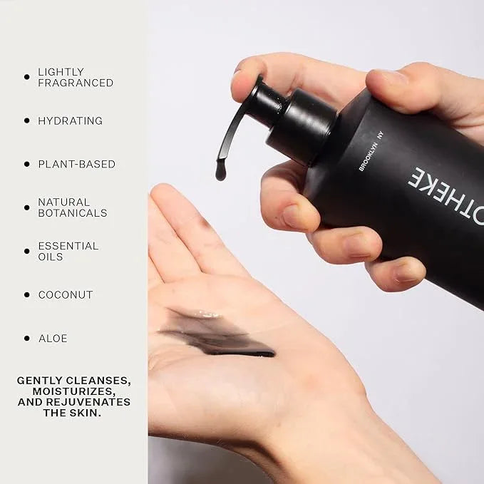 APOTHEKE Liquid Hand Soap, Charcoal - 10 Fl Oz Hydrating Handsoap with Premium Fragrance Oils Gently Cleanses, Moisturizes & Rejuvenates Skin - Scented Hand Wash for Kitchen & Bathroom - ModernBath