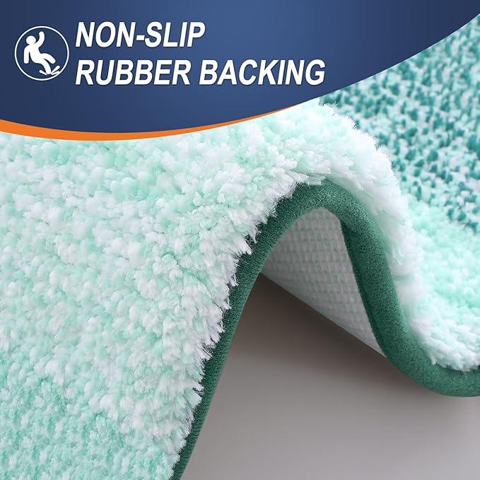 OLANLY Bathroom Rugs Mat 24x16, Extra Soft Absorbent Microfiber Bath Rugs, Rubber Backing, Quick Dry, Washable Bath Mats for Bathroom Floor, Tub and Shower, Home Decor Accessories, Blackish Green - ModernBath