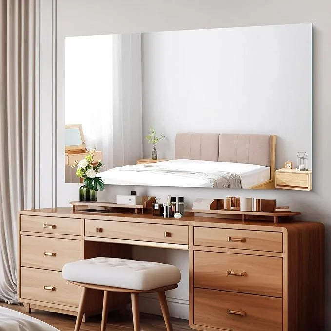 CILIBER Frameless Mirror, 60x36 Large Bathroom Mirrors for Wall, Upgraded Shatterproof Rectangle Vanity Mirror Over Sink with Polished Edge for Bathroom,Bedroom,Living Room and Entryway - ModernBath