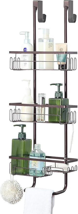 SunnyPoint Classic Metal Bathroom Shower Caddy, Over Door Hanging Storage Organizer Basket - ModernBath