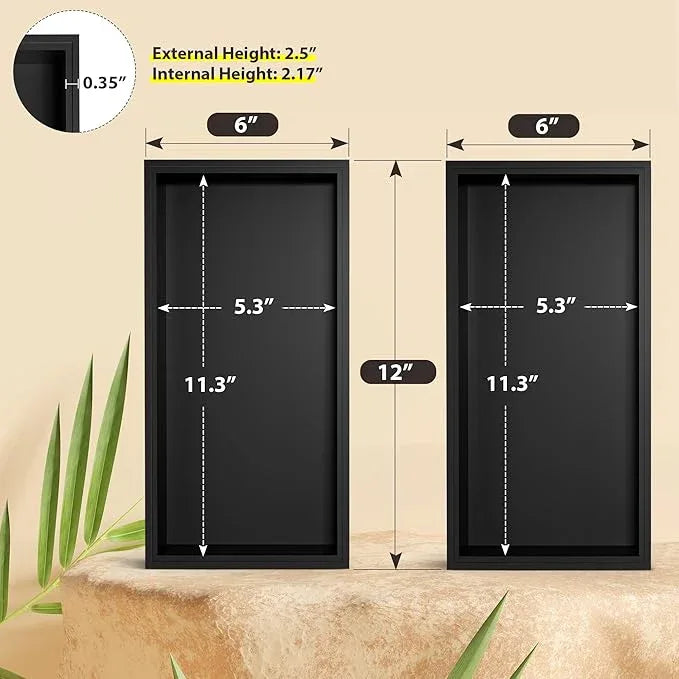 Kitchen Drawer Organizer Bins, Stackable Bamboo Drawer Organizer for Silverware, Coffee Pod Organizer K Cup Holder for Countertop, 2 Pcs Coffee Station Organizer Black 12" x 6" x 2.5" - ModernBath