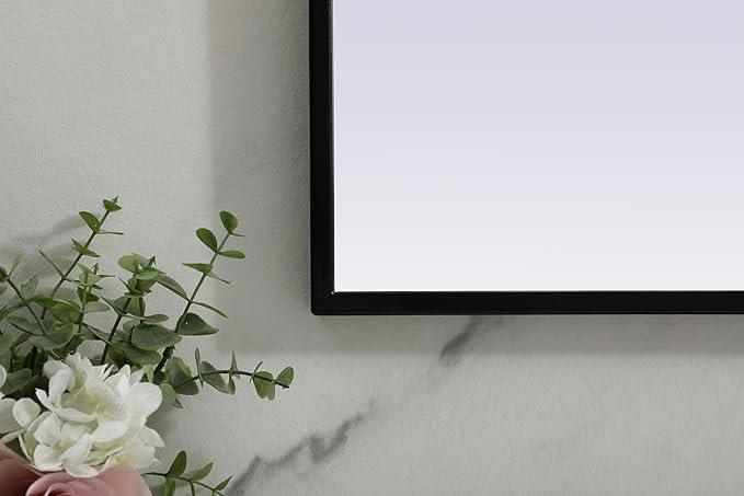 Illuminate, Metal Frame Arch Mirror 36X24 Inch in, Modern, Black - ModernBath