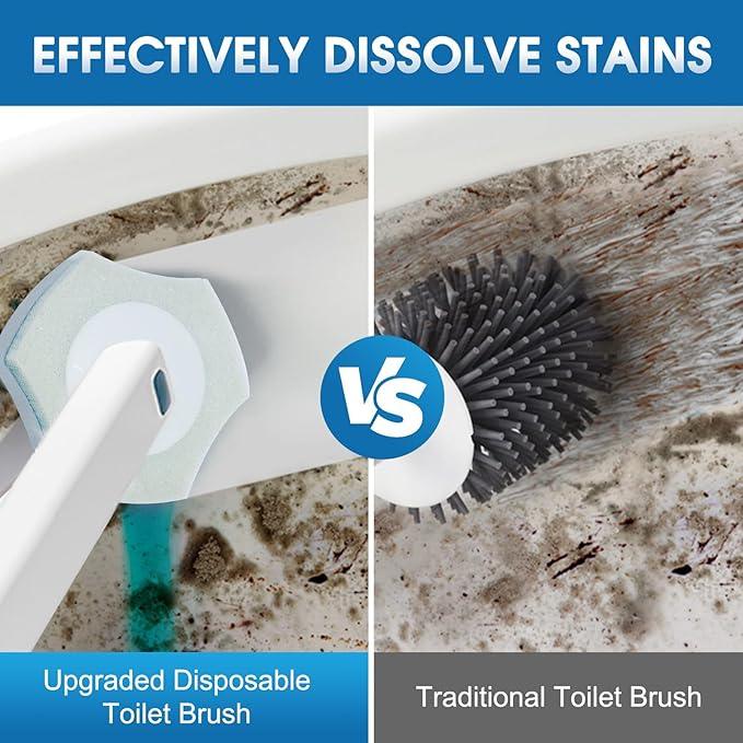 BALORIZ Disposable Toilet Brush Refills 32 Count Toilet Refills, Disposable Toilet Bowl Brush Refill Pads for Bathroom and Toilet Cleaning (Not Compatible with Other Brand Toilet Handle) - ModernBath