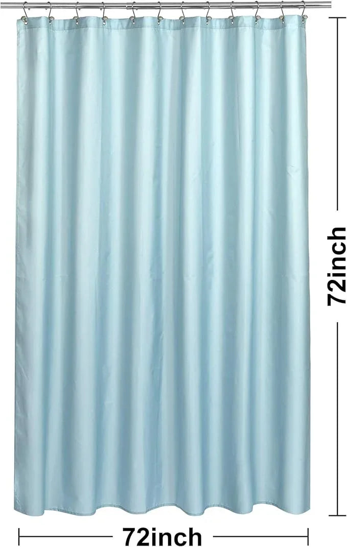 N&Y HOME Fabric Shower Curtain or Liner - Light Blue Shower Curtain for Bathroom with Hotel Quality, Machine Washable - Blue Fog, 72x72 - ModernBath