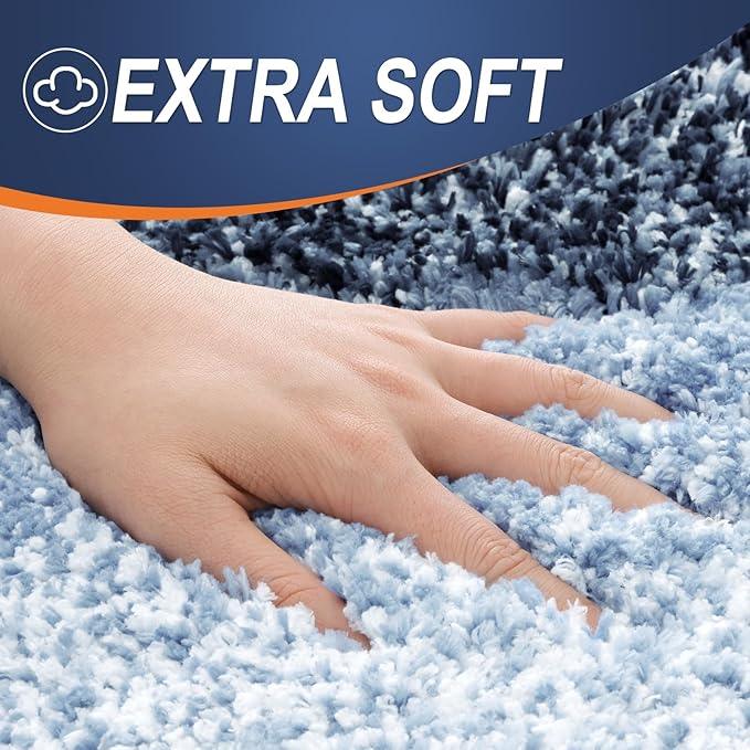 OLANLY Bathroom Runner Rugs 47x20, Extra Soft Absorbent Microfiber Bath Rugs, Rubber Backing, Quick Dry, Washable Bath Mats for Bathroom Floor, Tub and Shower, Home Decor Accessories, Navy Blue - ModernBath