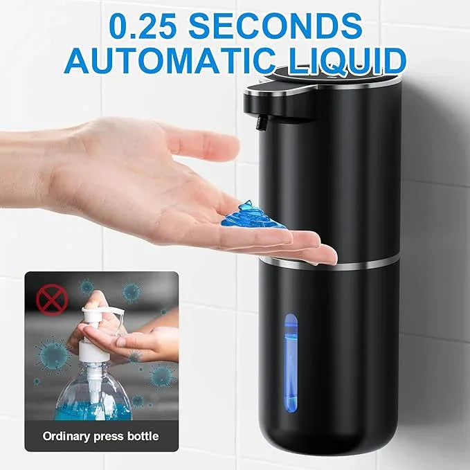 Fantictas Automatic Soap Dispenser Touchless Automatic Liquid Soap Dispenser 4 Adjustable 1200mAh Soap Dispensing Levels Wall Mount for Kitchen and Bathroom - ModernBath