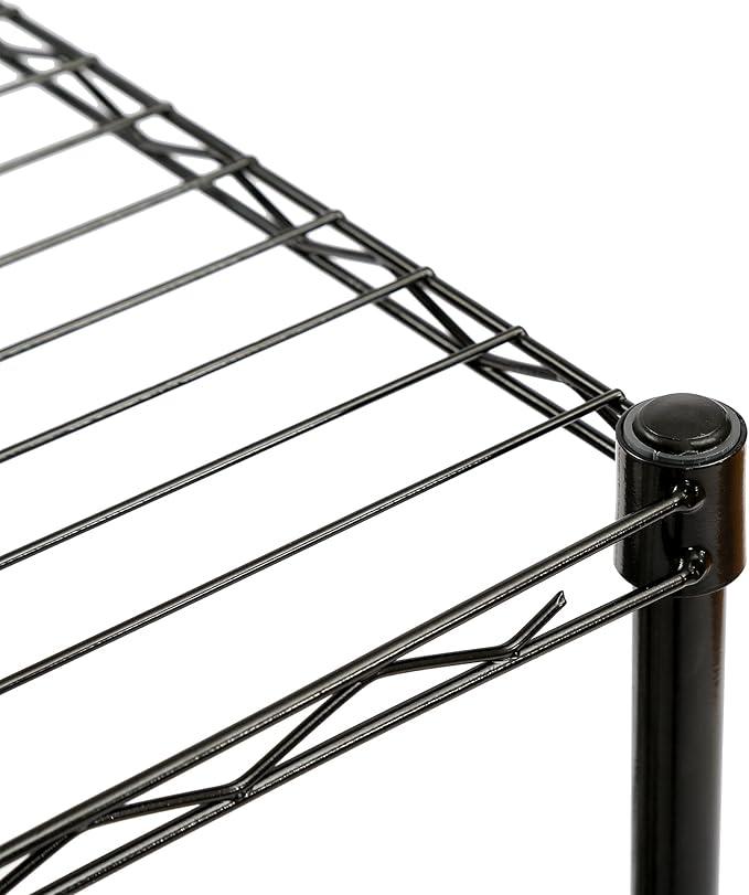 HOMEFORT 5-Tier Wire Shelving Unit, Extra Wide Metal Storage Rack, Free Standing Rack, Durable Organizer Perfect for Pantry Closet Kitchen Laundry Organization in Black, 29" W x 14" D x 61" H - ModernBath