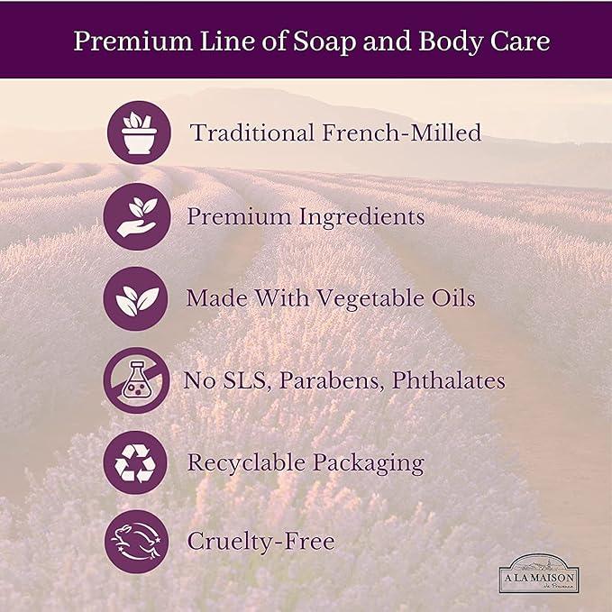A LA MAISON French Liquid Hand Soap, Provence Lemon - Natural Hand Wash Made with Essential Oils - Biodegradable, Plant-Based, Vegan, Cruelty-Free, Alcohol & Paraben Free (16.9 oz, 1 Pack) - ModernBath