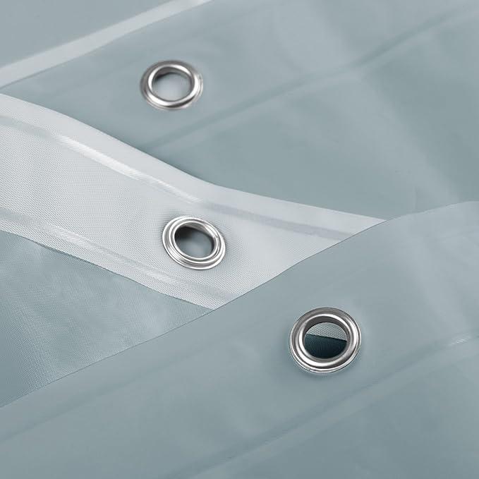 Barossa Design Shower Curtain Liner - Premium PEVA Shower Liner for Bathroom, BPA & PVC Free, No Chemical Smell, Lightweight Standard Size Bath Curtain with 3 Magnets, Metal Grommets - Stone Blue - ModernBath