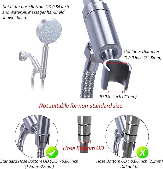 Shower Head Holder,Adjustable Handheld Shower Wand bracket, Hand held Showerhead Holder - ModernBath