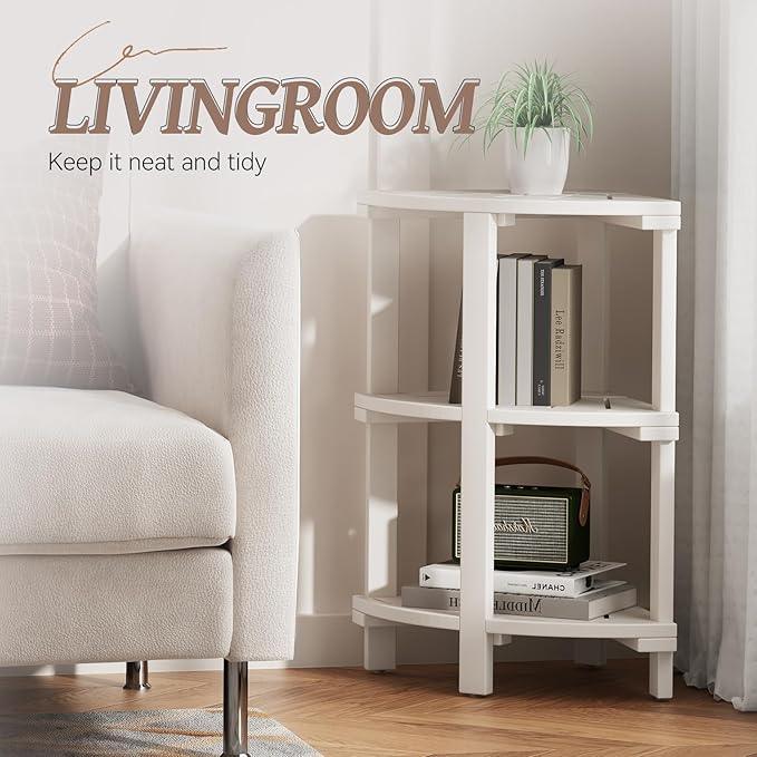 Shower Bench, Corner Shower Stool for Inside Shower and Shaving Legs, Waterproof HDPE Shower Chair Seat with Storage Shelf for Bathroom Non-Slip - ModernBath