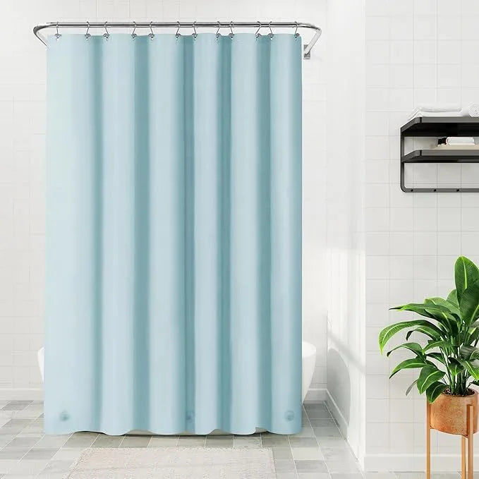 Light Blue Shower Curtain Liner - Premium PEVA Shower Liner for Bathroom, BPA & PVC Free, No Chemical Smell, Lightweight Standard Size Bath Curtain with 3 Magnets, Metal Grommets - Light Blue - ModernBath