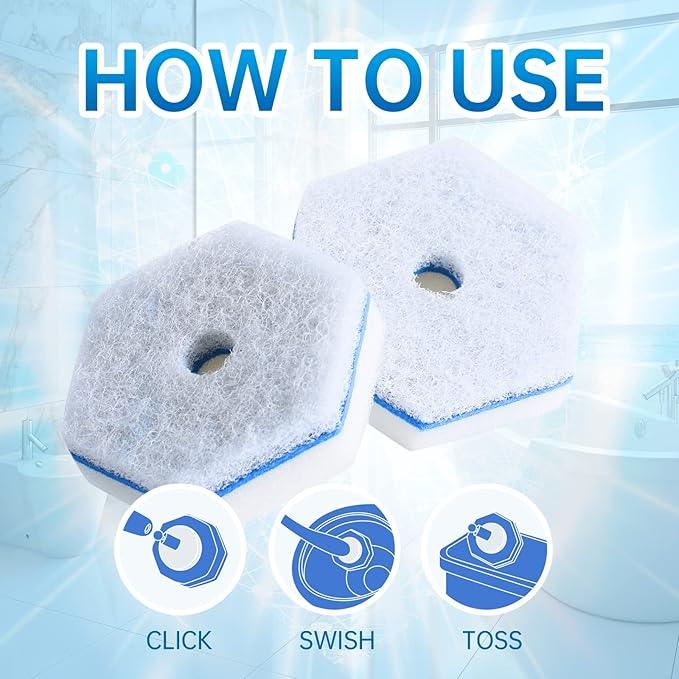 Aimery 40 Count Blue Disposable Toilet Bowl Wand Refills – Easy Clean & Fresh Toilet - ModernBath