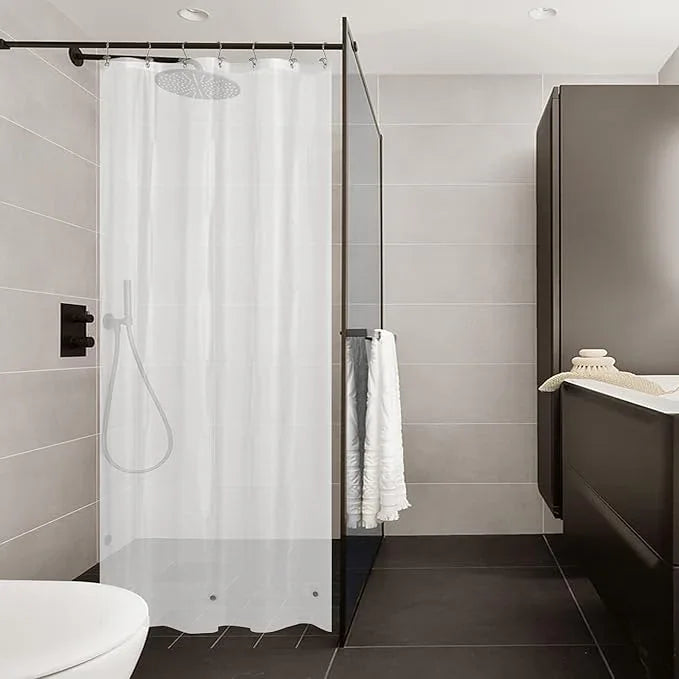 Mrs Awesome Stall Shower Curtain Liner 36x72, PEVA Plastic Shower Liner for Bathroom Lightweight & Waterproof, 36 x 72, Frost - ModernBath