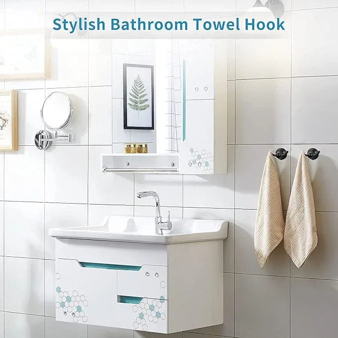 FILTA Bathroom Towel Hooks, Matte Black Robe & Towel Hooks for Wall Mounted, Traditional Towel and Robe Hooks for Hanging Towels, Bath Towel Holder for Shower (1 Pack) - ModernBath