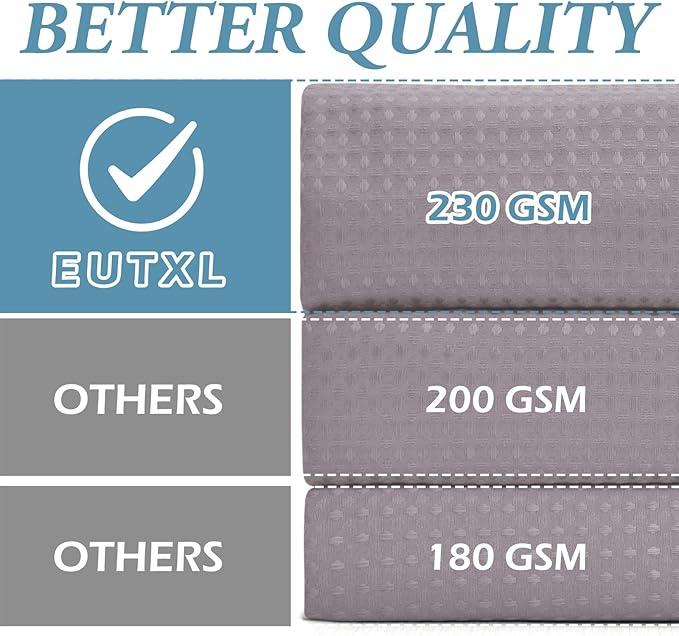 EUTXL Lavender Stall No Hook Shower Curtain with Snap in Liner,230GSM Waffle Weave Shower Curtains for Bathroom,54W x 80H - ModernBath