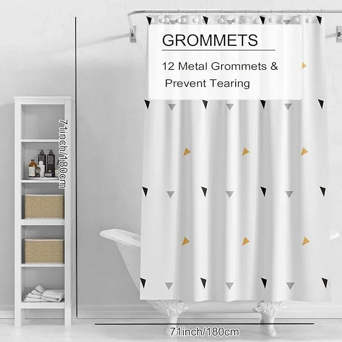 TIKABC Shower Curtain Liner, 4G PEVA Shower Liner, Plastic Waterproof Shower Curtains, 72x72 inch with Grommet Holes 3 Magnetic Weights - ModernBath