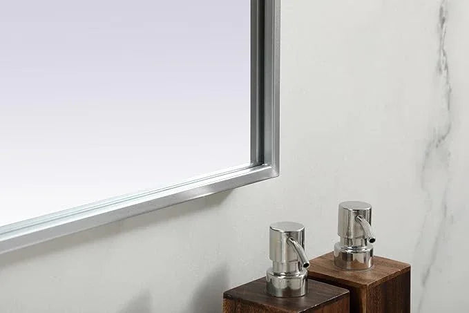 Illuminate, Metal Frame Arch Mirror 36X34 Inch in, Modern, Silver - ModernBath