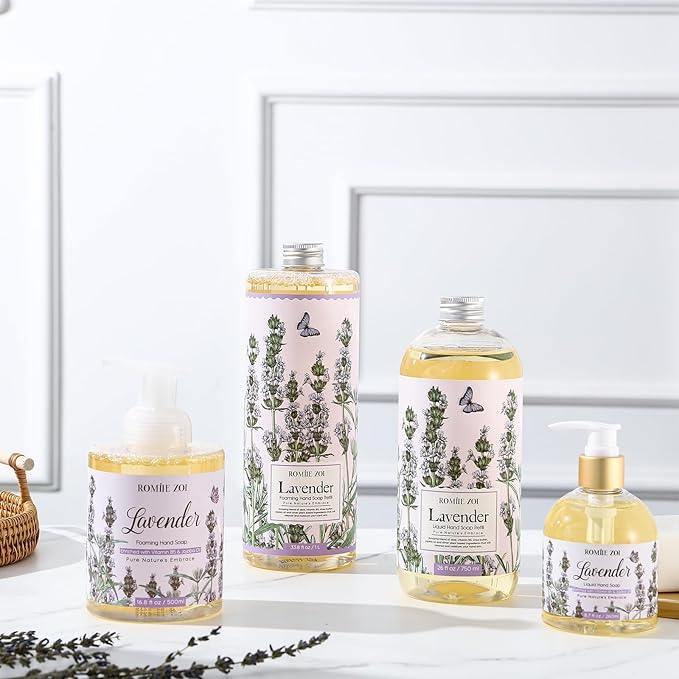 ROMIIE ZOI Liquid Hand Soap Refill, Lavender, Gentle & Moisturizing Formula, 750 ML/ 26 FL OZ - ModernBath