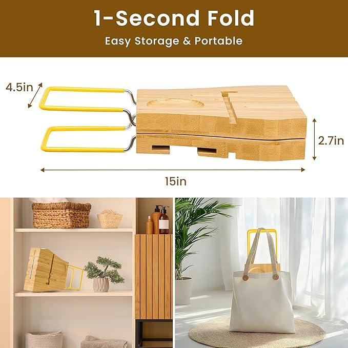 Bamboo Bathtub Tray Expandable Bathroom Tray for Home Spa Relaxation, Wooden Tray Caddy for Bathtub, Bamboo Bathtub Caddy as Unique Housewarming, Birthday, Wedding Shower Gifts. - ModernBath