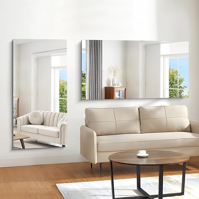 KOCUUY Large Frameless Mirror, 60x30 Inch Rectangle Bathroom Vanity Mirror for Over Sink, Upgraded Shatterproof Unframed Design for Bedroom, Living Room, Entryway - ModernBath