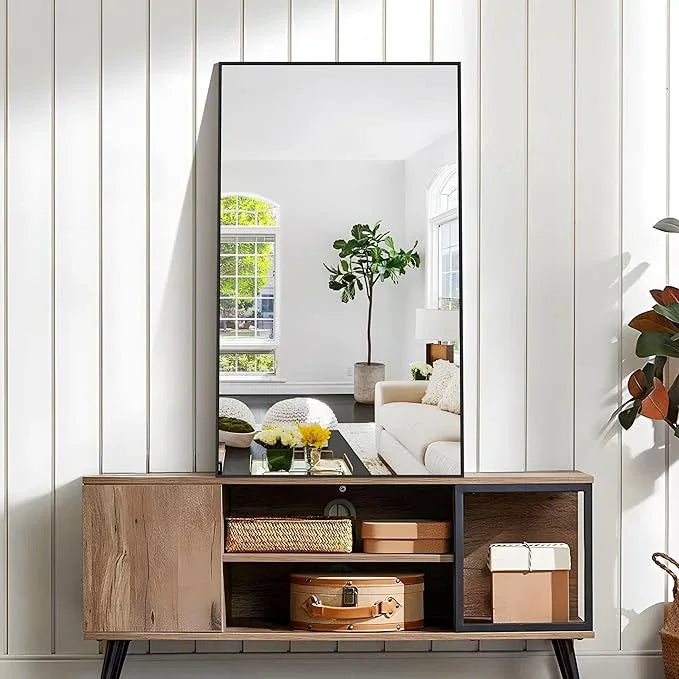 KOCUUY Bathroom Mirror, 24x40 Inch Black Mirror with Aluminum Metal Frame, Black Vanity Wall Mirror Modern Home Decor for Bathroom, Living Room, Farmhouse and Entryway, Hang Horizontal/Vertical - ModernBath