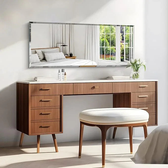 KOCUUY Beveled Mirror, 20x48 Inch Frameless Bathroom Mirror for Over Sink, Upgraded Shatterproof Beveled Unframed Design Mirror for Bathroom, Bedroom, Hang Horizontal/Vertical - ModernBath