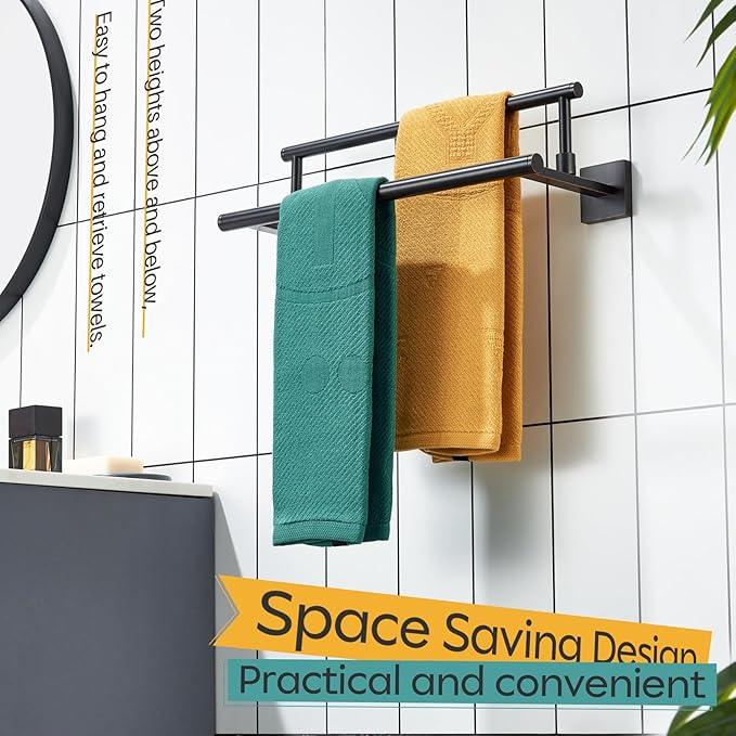 KOKOSIRI Hand Towel Bar 16-Inch Towel Holder Bathroom Rack for Bath Cabinet Towel Rails Oil Rubbed Bronze Stainless Steel B5009ORB-L16 - ModernBath
