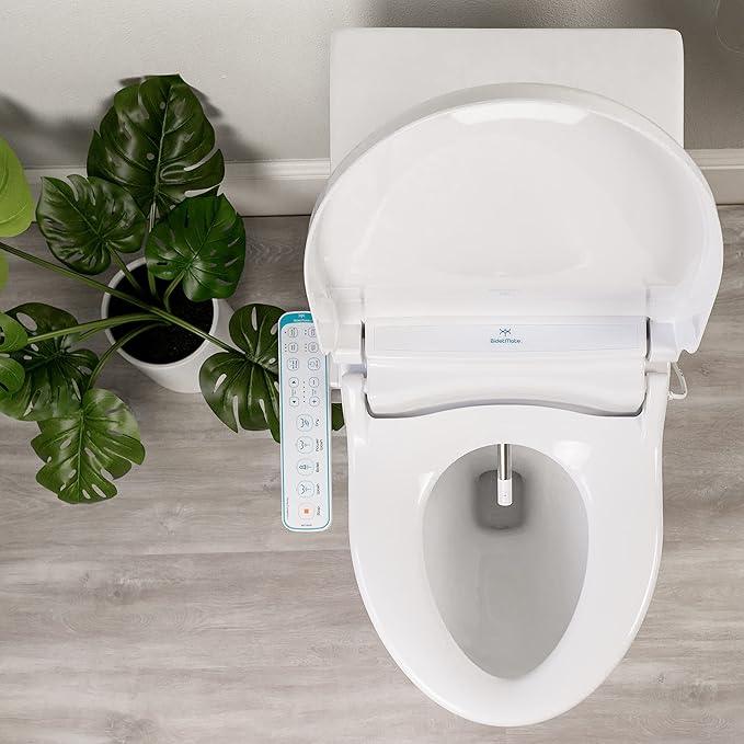 BidetMate 1000 Series Electric Bidet with Dryer, Heated Smart Toilet Seat with Heated Water, & Side Control Panel - Adjustable and Self-Cleaning Smart Home Device - Elongated - ModernBath