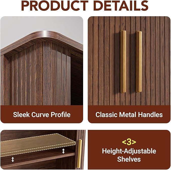 Laundry Wall Cabinet with Fluted Sliding Door, 29.5" W Bathroom Medicine Cabinet with Adjustable Shelf, Wall Mounted Storage Cabinet for Living Room Kitchen, 11.7" D x 29.5" W x 27.68" H - ModernBath