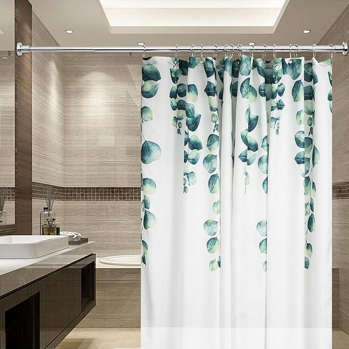 Artiwell Heavy Duty Shower Rod, Adjustable Shower Curtain Rod, Expandable 47-84 Inch, Permanent Mount Shower Rod, Never Rust Stainless Steel For Window Curtain and Closet, Chrome Plated - ModernBath