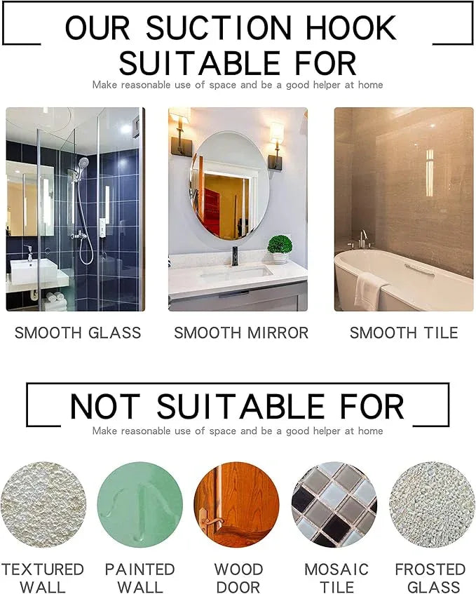 Ettori Shower Squeegee Clear Glass Wall Cleaner Stainless Steel with Suction Storage Hook -10'', Chrome - ModernBath