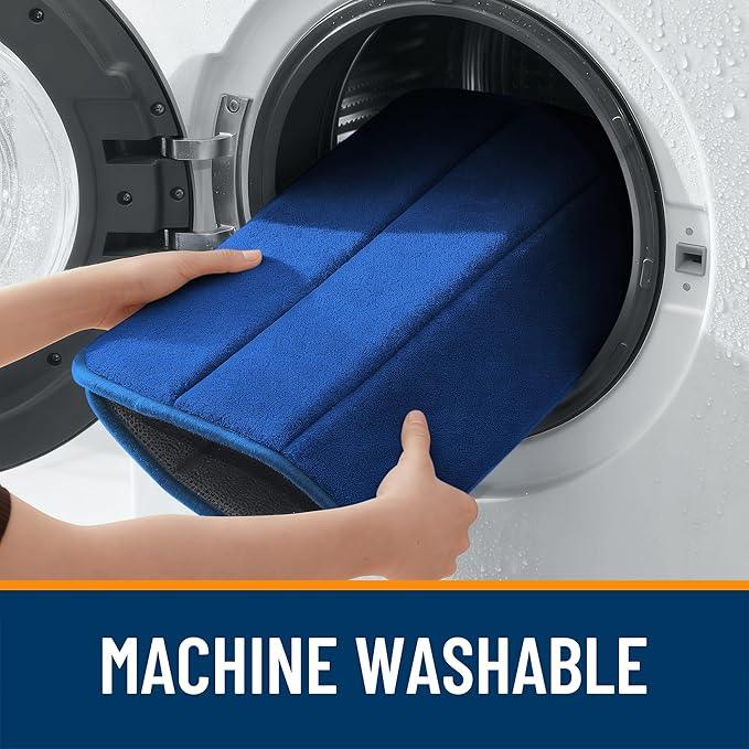 OLANLY Memory Foam Bath Mat 59x35, Super Soft Absorbent Bathroom Rugs, Quick Dry, Machine Washable Shower Floor Rugs, Bathmat Carpet, Bathroom Home Decor Accessories, Royal Blue - ModernBath